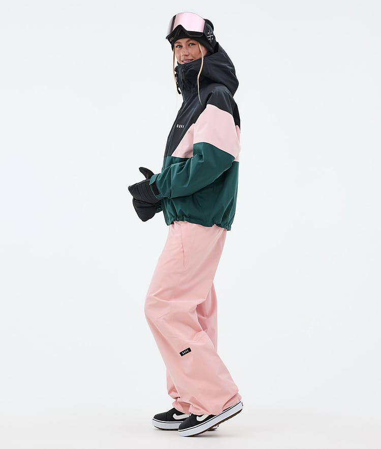 Spartan W Snowboard Jacket Women Sport Black/Soft Pink/Bottle Green, Image 3 of 8