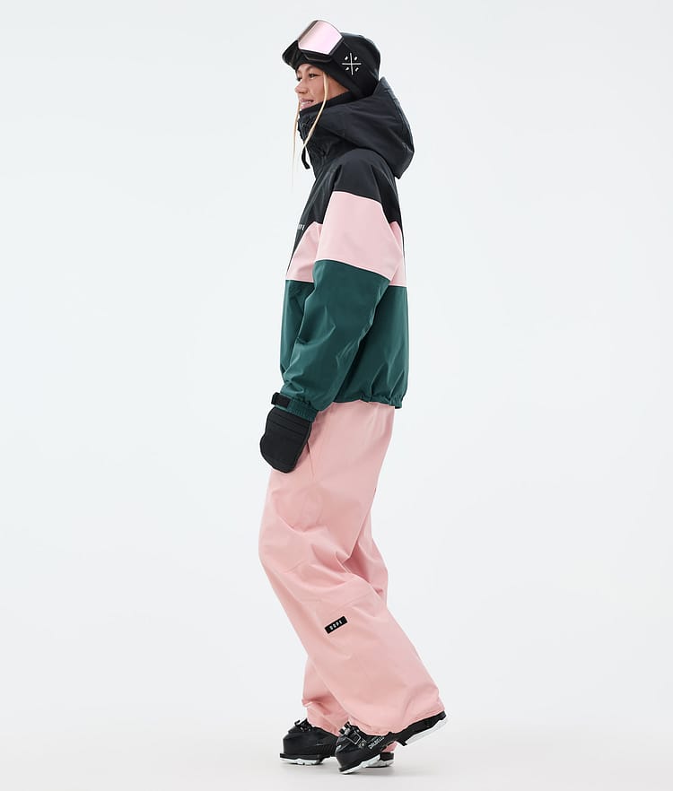 Spartan W Manteau Ski Femme Sport Black/Soft Pink/Bottle Green, Image 3 sur 8