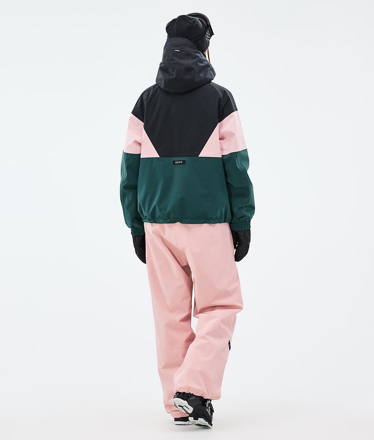 Spartan W Manteau Ski Femme Sport Black/Soft Pink/Bottle Green, Image 4 sur 8
