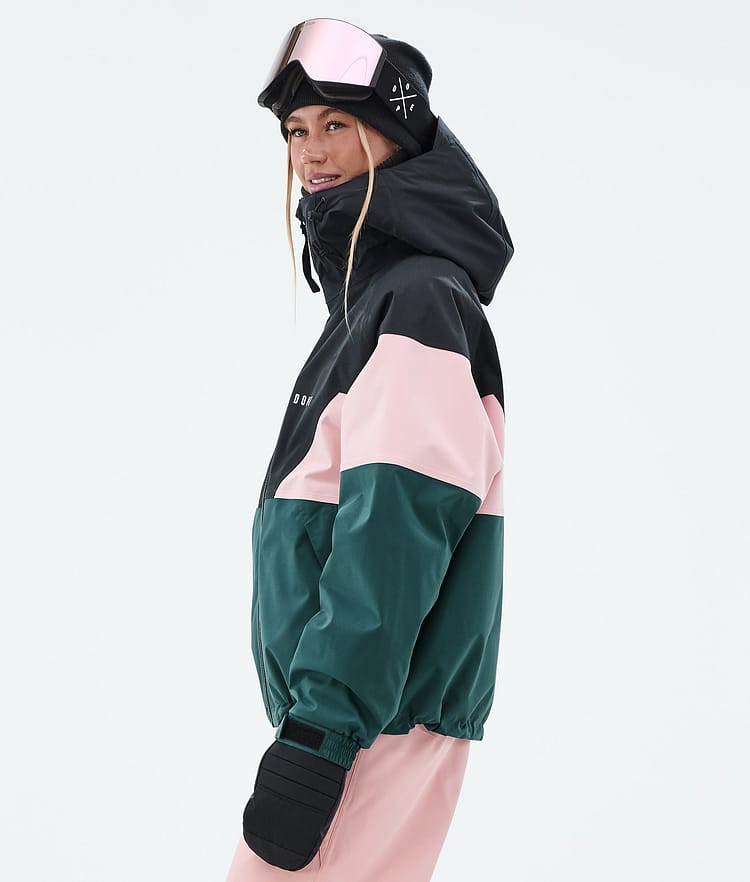 Spartan W Manteau Ski Femme Sport Black/Soft Pink/Bottle Green, Image 5 sur 8