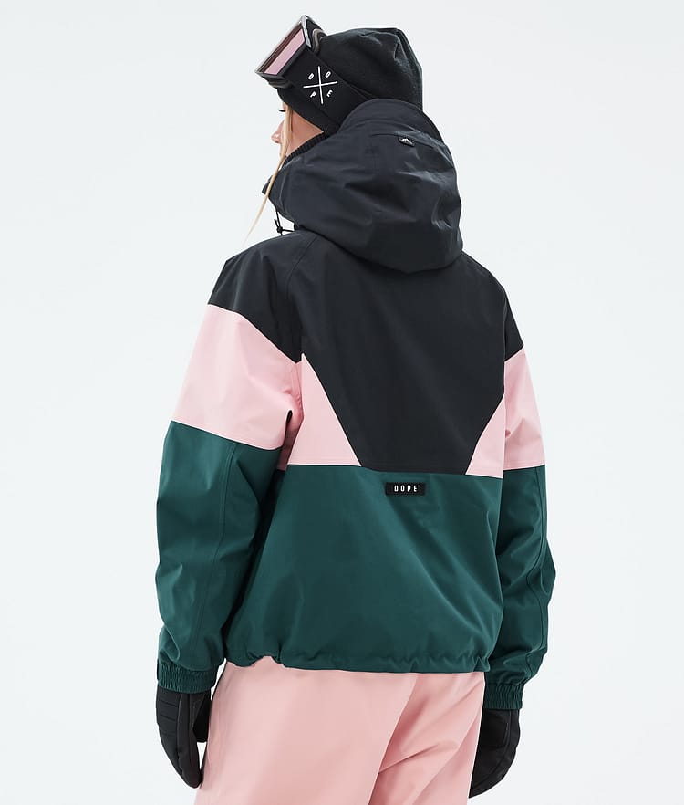 Spartan W Manteau Ski Femme Sport Black/Soft Pink/Bottle Green, Image 6 sur 8