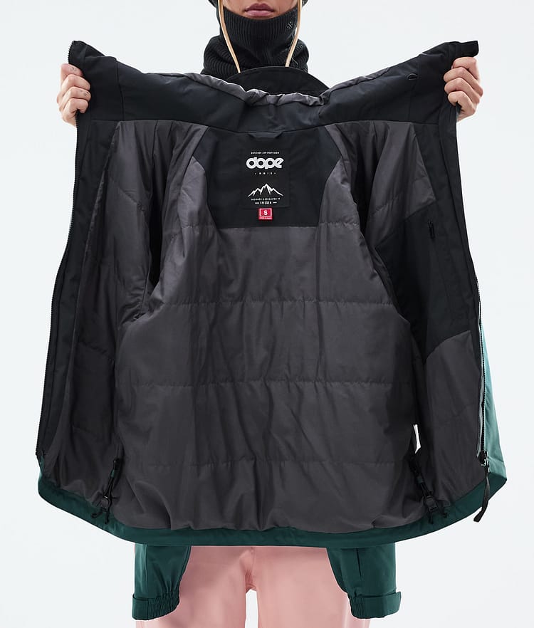 Spartan W Manteau Ski Femme Sport Black/Soft Pink/Bottle Green, Image 8 sur 8