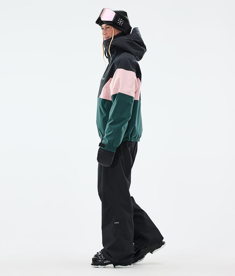 Spartan W Skijakke Dame Sport Black/Soft Pink/Bottle Green, Billede 3 af 8