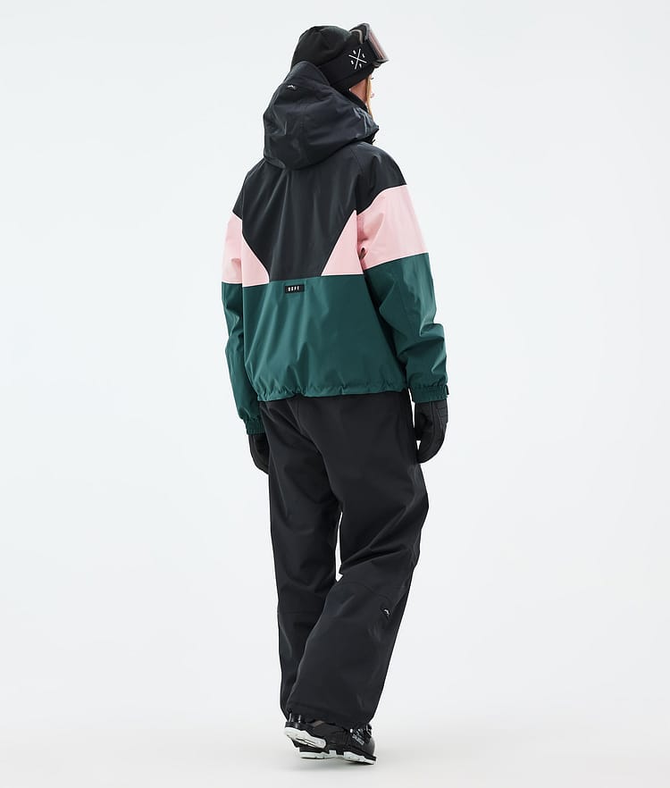 Spartan W Skijakke Dame Sport Black/Soft Pink/Bottle Green, Billede 4 af 8