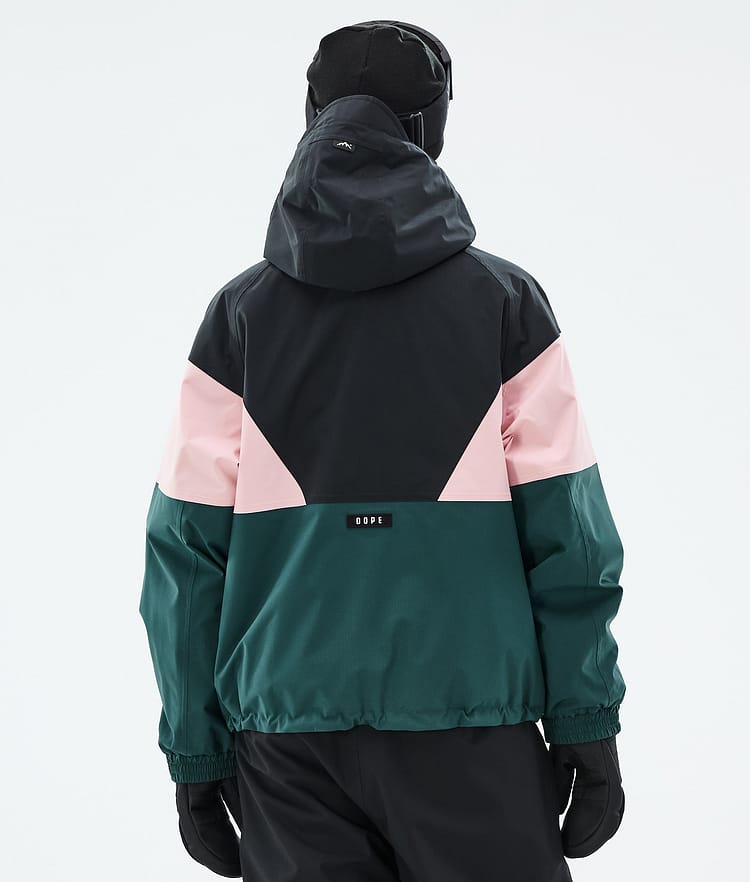 Spartan W Skijakke Dame Sport Black/Soft Pink/Bottle Green, Billede 6 af 8