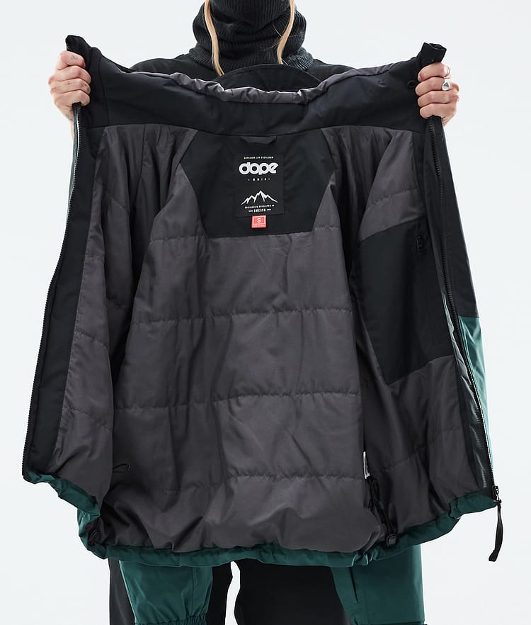 Spartan W Skijakke Dame Sport Black/Soft Pink/Bottle Green, Billede 8 af 8