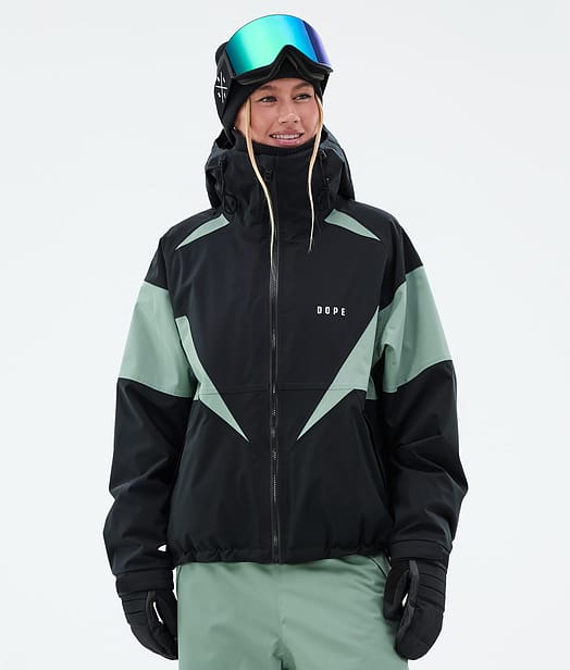 Spartan W Chaqueta Esquí Mujer Spike Black/Faded Green