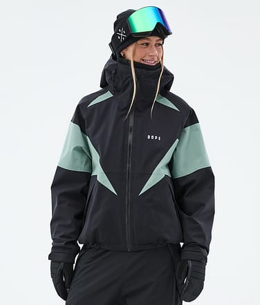 Spartan W Snowboard Jacket Women Spike Black/Faded Green