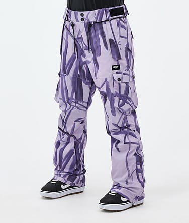 Iconic W Pantalon de Snowboard Femme Scribble Purple