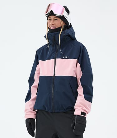 Spartan W Snowboard Jacket Women Stripe Dark Blue/Soft Pink
