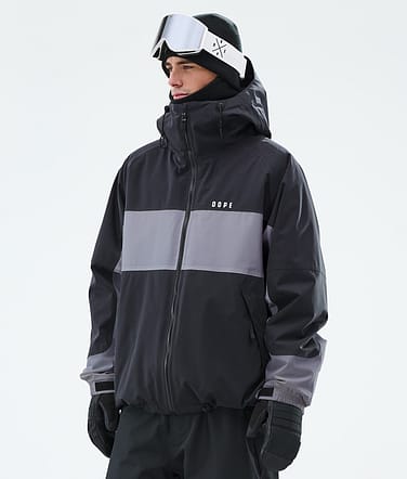 Spartan Snowboard Jacket Men Stripe Light Pearl/Black