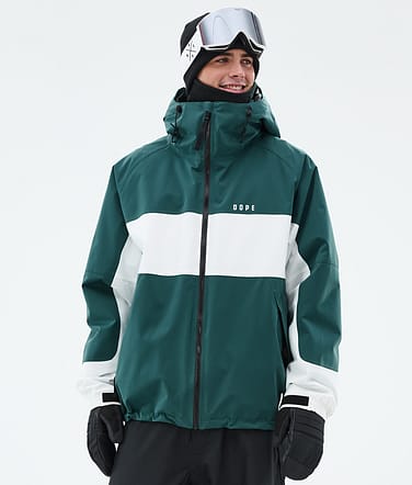 Spartan Snowboard Jacket Men Stripe Bottle Green/Whitish