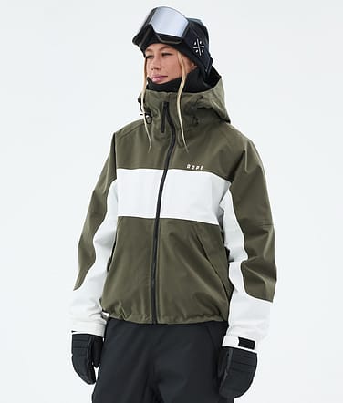 Spartan W Snowboard Jacket Women Stripe Olive Green/Whitish