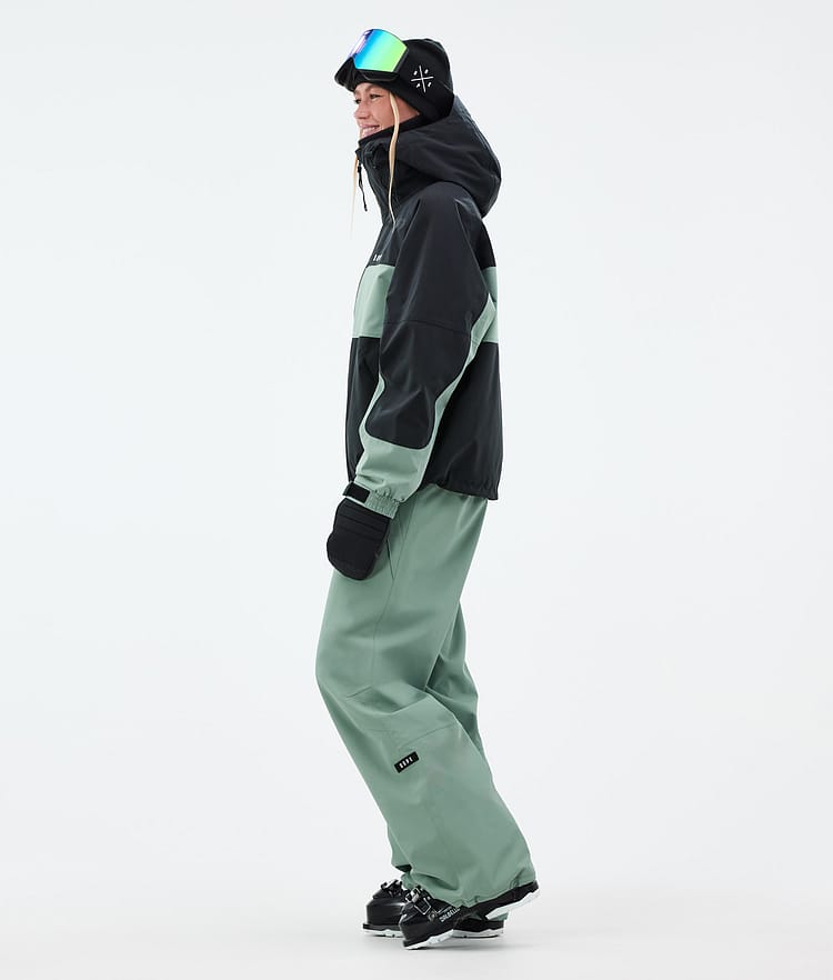 Spartan W Skijakke Dame Stripe Black/Faded Green, Billede 3 af 8