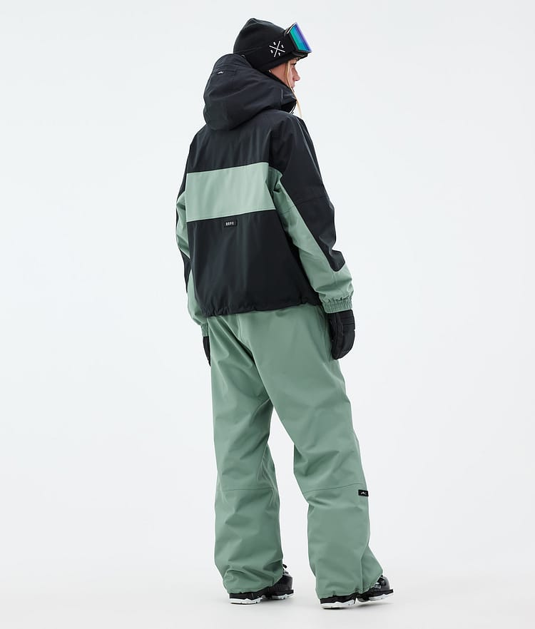 Spartan W Skijakke Dame Stripe Black/Faded Green, Billede 4 af 8