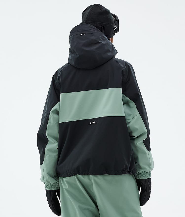 Spartan W Skijakke Dame Stripe Black/Faded Green, Billede 6 af 8