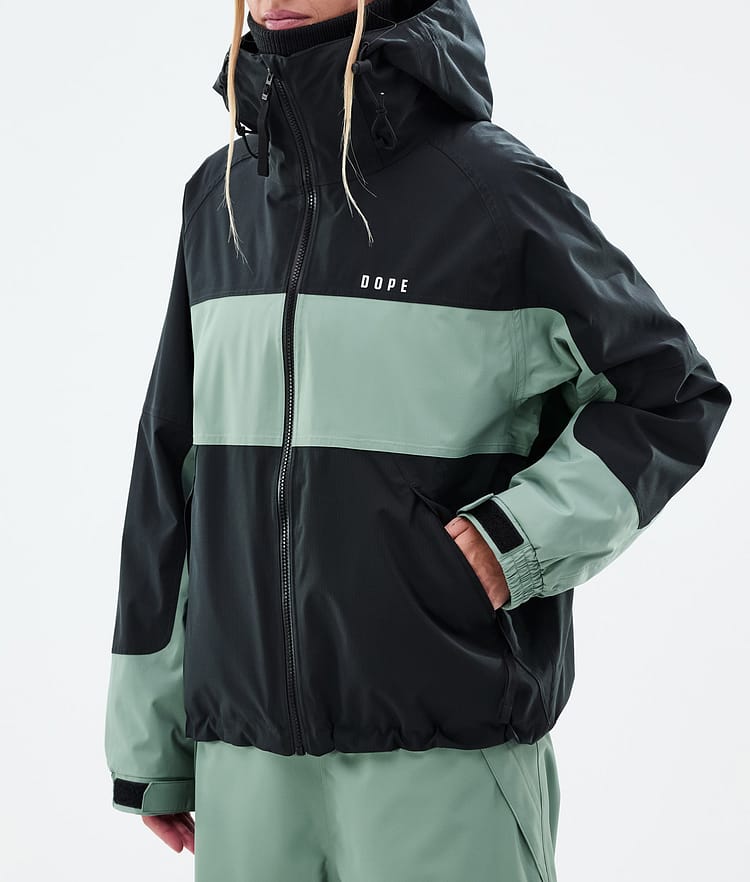 Spartan W Skijakke Dame Stripe Black/Faded Green, Billede 7 af 8
