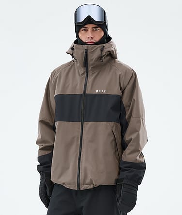 Spartan Snowboard Jacket Men Stripe Walnut/Black
