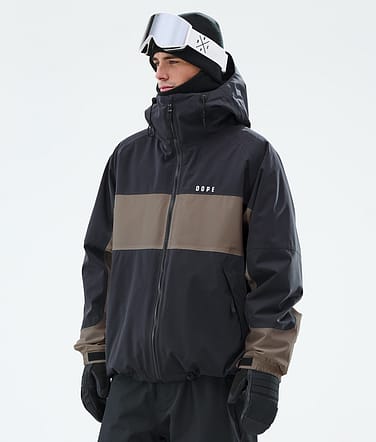 Spartan Snowboard Jacket Men Stripe Black/Walnut