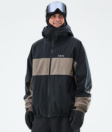 Spartan Snowboard Jacket Men Stripe Black/Walnut
