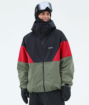 Spartan Snowboard Jacket Men Sport Black/Red/Greenish