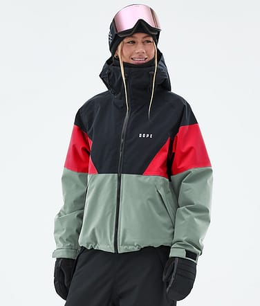 Spartan W Snowboard Jacket Women Sport Black/Red/Faded Green