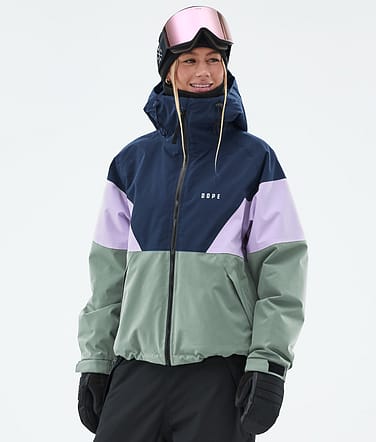 Spartan W Snowboard Jacket Women Sport Dark Blue/Faded Violet/Faded Green