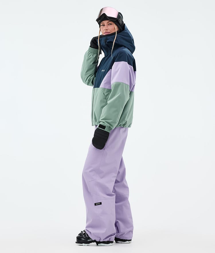 Spartan W Manteau Ski Femme Sport Dark Blue/Faded Violet/Faded Green, Image 3 sur 8