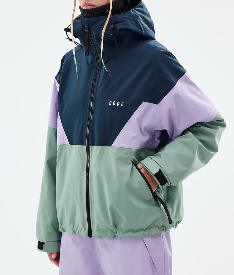 Spartan W Manteau Ski Femme Sport Dark Blue/Faded Violet/Faded Green, Image 7 sur 8