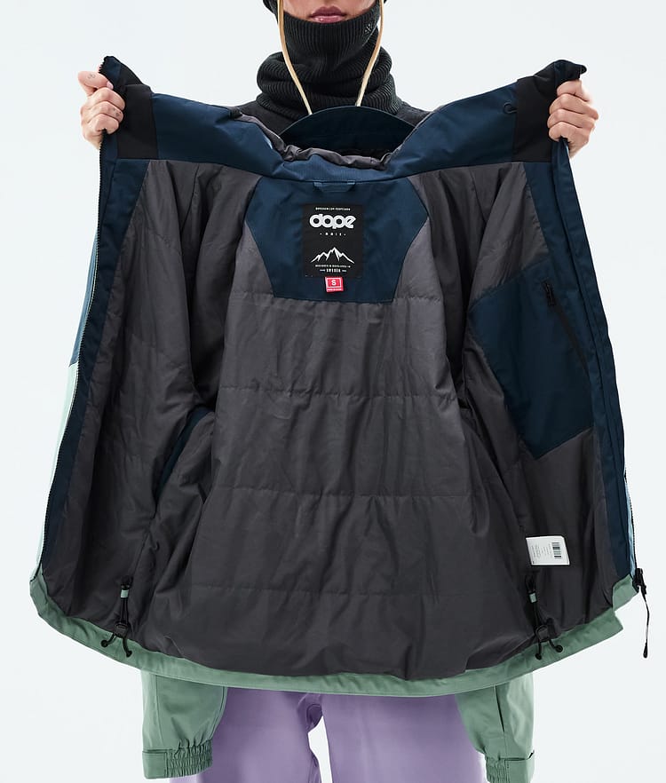 Spartan W Manteau Ski Femme Sport Dark Blue/Faded Violet/Faded Green, Image 8 sur 8
