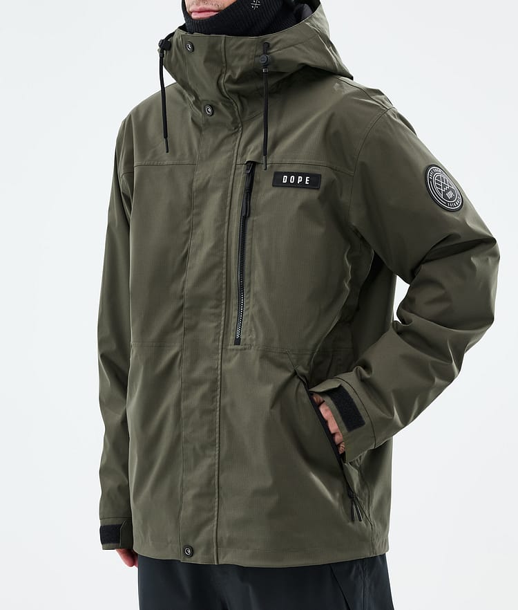Blizzard Full Zip Veste Snowboard Homme Olive Green, Image 7 sur 9