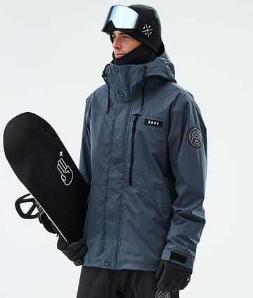 Blizzard Full Zip Snowboard Jacket Men Metal Blue