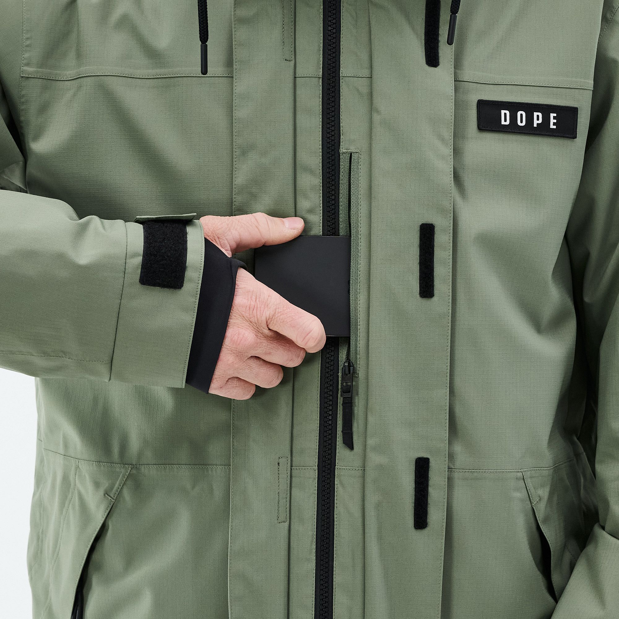 Dope Blizzard Full Zip Snowboard Jacket Men Moss Green | Dopesnow.com