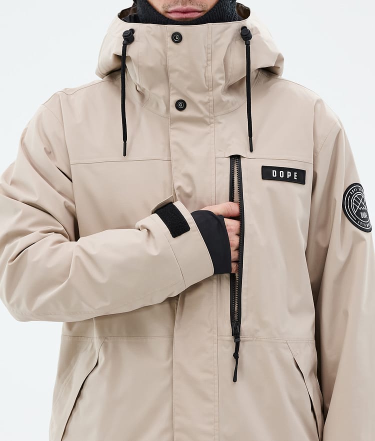 Blizzard Full Zip Snowboard Jacket Men Sand, Image 8 of 9