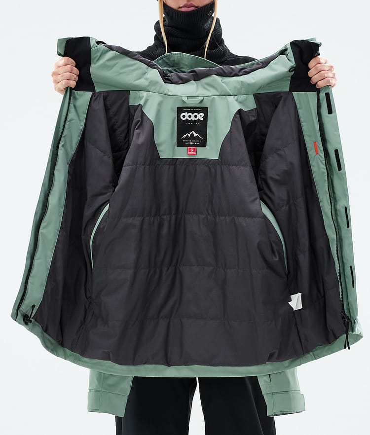 Blizzard W Full Zip Veste Snowboard Femme Faded Green, Image 9 sur 9