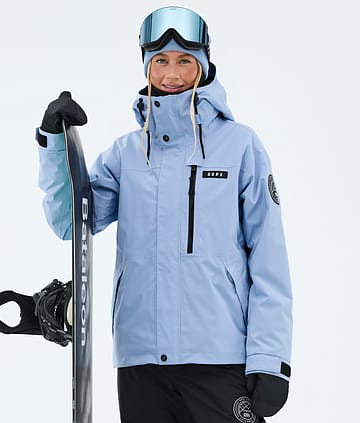 Blizzard W Full Zip Snowboard Jacket Women Light Blue