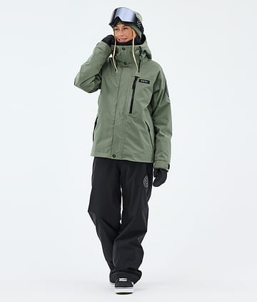Blizzard W Full Zip Snowboard Outfit Women Moss Green/Black