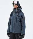 Dope Blizzard W Full Zip Ski Jacket Women Metal Blue