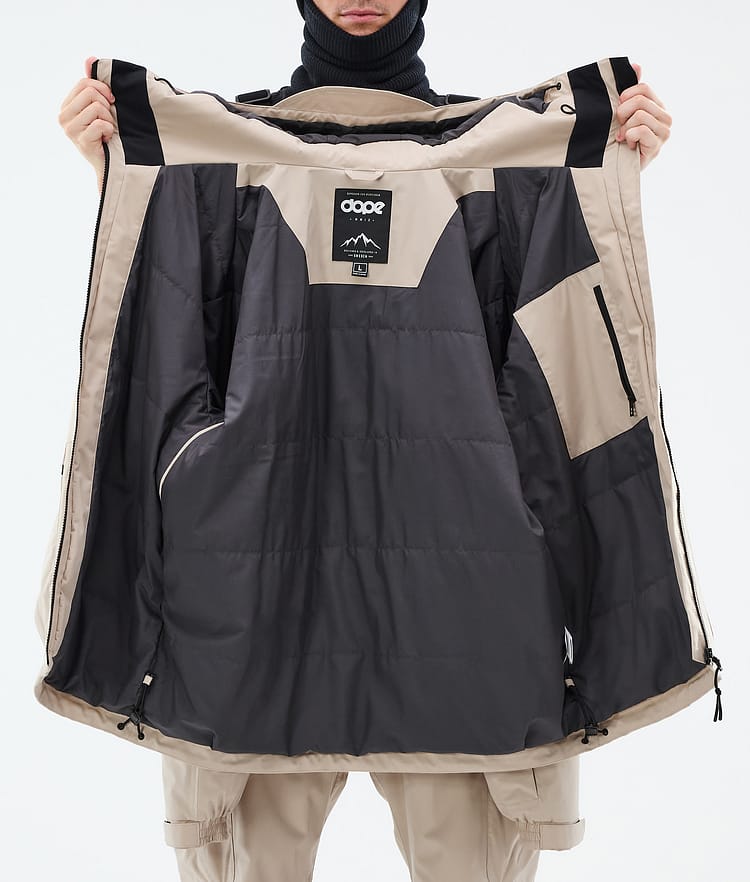 Vertex Ski Jacket Men Sand, Image 8 of 8