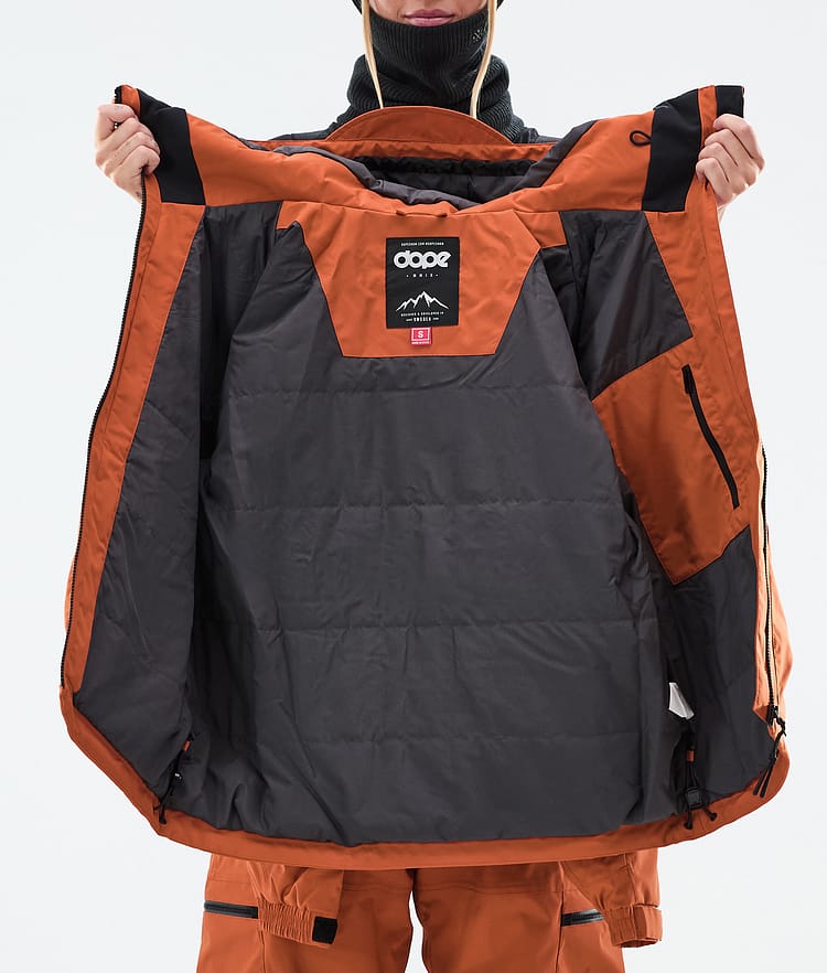 Vertex W Snowboard Jacket Women Burned Orange, Image 8 of 8