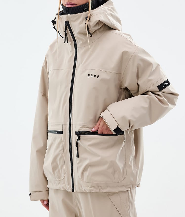 Vertex W Snowboard Jacket Women Sand, Image 7 of 8