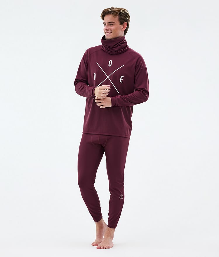 Snuggle Legginsy Termoaktywne Mężczyźni 2X-Up Burgundy, Zdjęcie 3 z 7