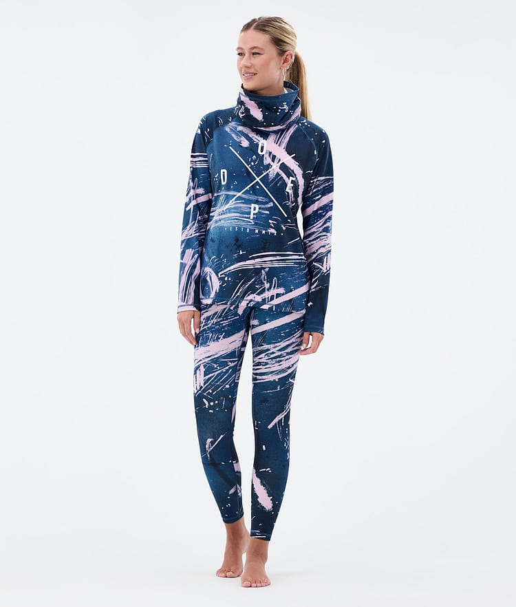 Snuggle W Base Layer Pant Women 2X-Up Carvings Pink, Image 3 of 7
