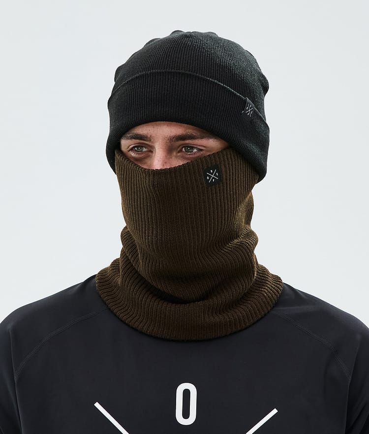 2X-Up Knitted Facemask Dark Brown, Image 2 of 3