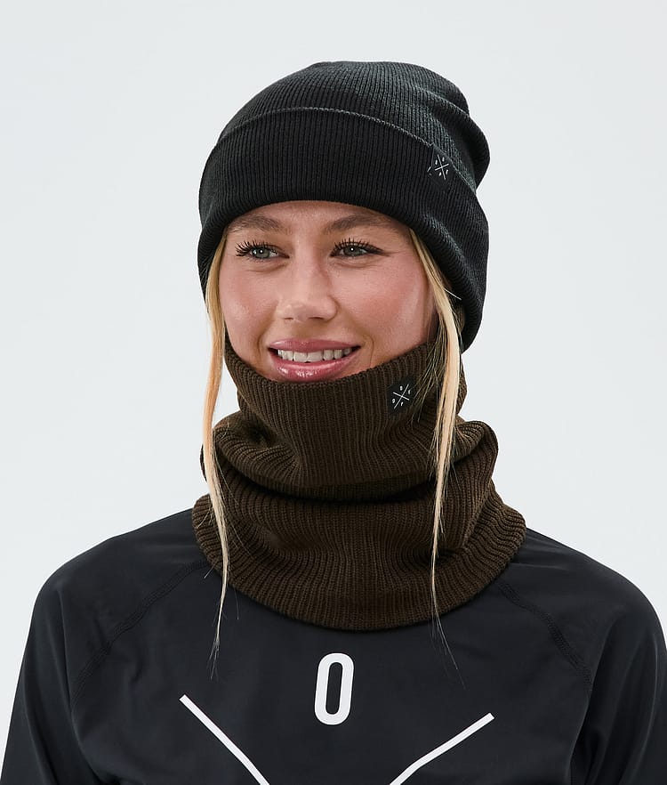 2X-Up Knitted Facemask Dark Brown, Image 3 of 3