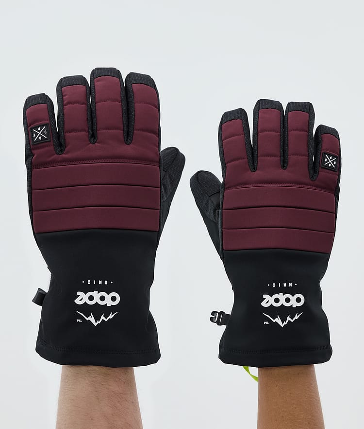 Ace Ski Gloves Burgundy, Image 1 of 4