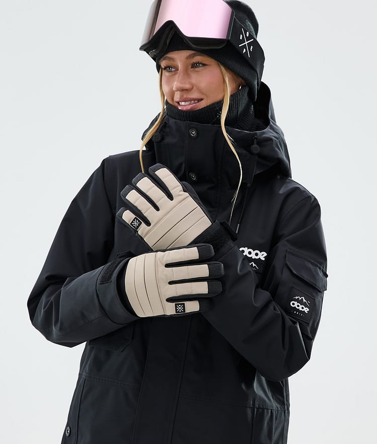Ace Ski Gloves Sand, Image 4 of 4