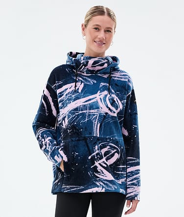 Cozy II W Fleece Hoodie Damen Carvings Pink