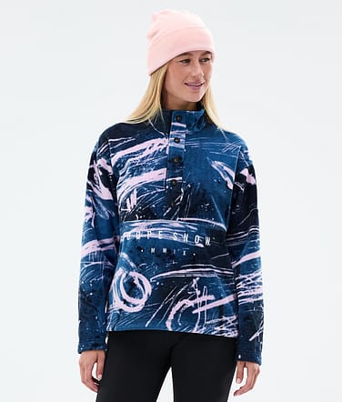 Comfy W Fleecepullover Damen Carvings Pink