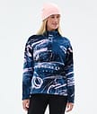 Comfy W Fleece Sweater Women Carvings Pink